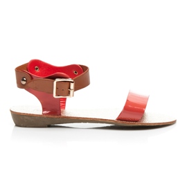 Best Shoes To-tone flade sandaler rød