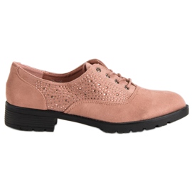 Brogues i ruskind lyserød