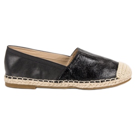 Queentina Sort Espadrilles