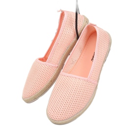 Lyserøde espadriller i mesh JX1029 Lyserød