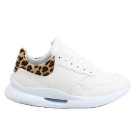 Sportssko konveks sål hvid R-377 HVID / HAIRLEOPARD