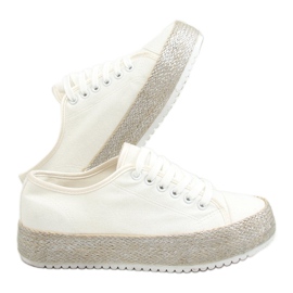 Hvide espadrilles sneakers R-365 Hvid