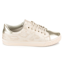 Sneakers med skinnende tå brun