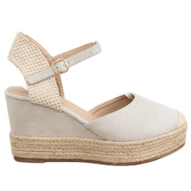 Grå Espadriller på kiler T331P Grå