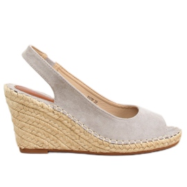 Grå espadriller på kiler YY29P Grå