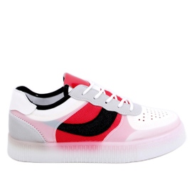 Røde creepery sneakers LA51P Rød hvid