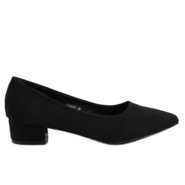 Sorte pumps lave hæle sort CC205P Sort
