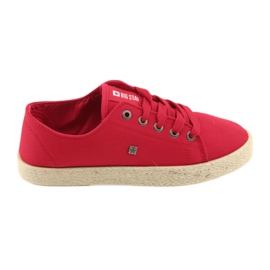 Ballerinas espadrilles damesko rød Big star 274424