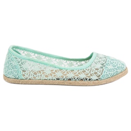 Mint blonder Ballerinas grøn