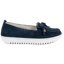Filippo Moderigtige læder loafers blå marine blå