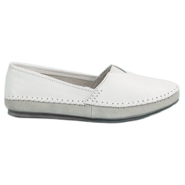 Hvide læder Slip On sneakers