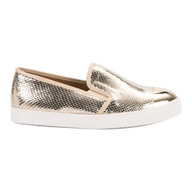 Queen Bee Golden Slip On Sneakers gylden