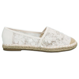 Nio Nio Lacy Espadrilles i blomster hvid