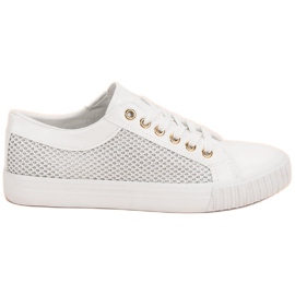 Muto Hvide sneakers med mesh
