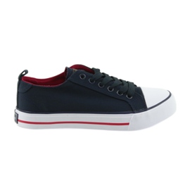 American Club marineblå bundne sneakers rød marine blå