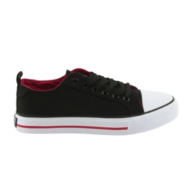 American Club sortbundne sneakers rød