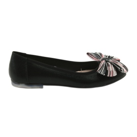 Ballerinas damesko med sløjfe Sergio Leone BL605 sort