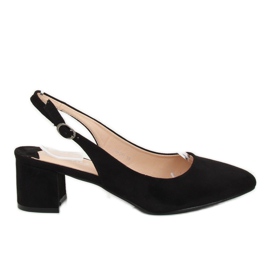 Pumps med åben hæl sort S0-231 Sort