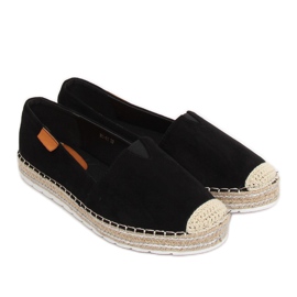 Sort RC-61 Sort espadriller i ruskind