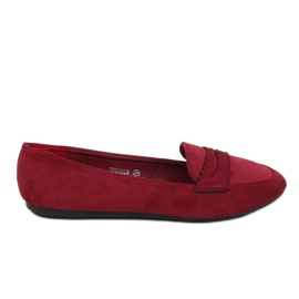 Ballerina mokasiner JM6655Q Burdeo rød