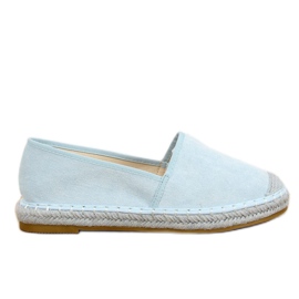 AF40 LT.BLUE blå ruskind espadriller