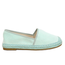 Espadrilles, ruskind mynte AF40 LT.GREEN grøn flerfarvet