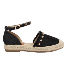 Sort denim espadrilles CH-1K211 Sort