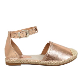 Champagne metallic espadrilles CF-1K215 Champagne lyserød