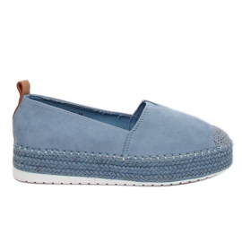 Blå BL247 Blå espadriller på høje såler
