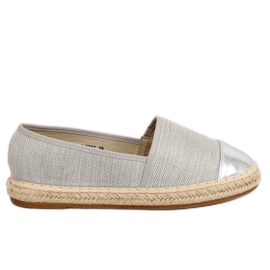 Grå lærred espadriller A-9267 Grå
