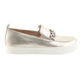 Golden Slip On med en Caprice 24200 kæde gylden