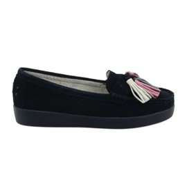 Dame ruskind loafers Filippo 661 marineblå marine blå