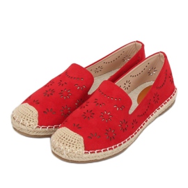 Espadrilles, rød åbning 9023 Rød