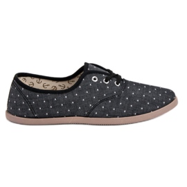 Sneakers med prikker sort
