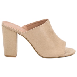 Laura Mode Suede Tøfler På En Bar brun