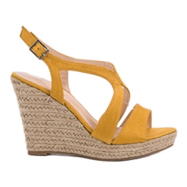 Espadrilles On Kotrurnie Sandaler gul
