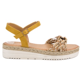 Ch. Creation Moderigtige Espadrilles sandaler gul