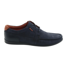 Badura bundne loafers 3175 marineblå orange marine blå