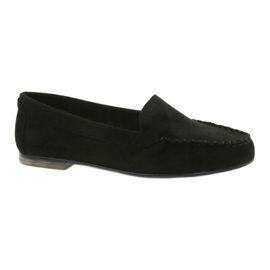 Sergio Leone Kvinder sorte ruskind loafers MK722