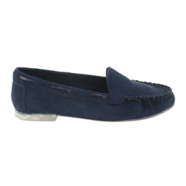 Dame ruskind loafers Sergio Leone 722 marineblå