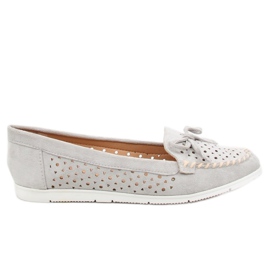 Grå Dame grå loafers T339P Grå