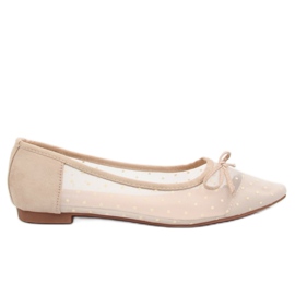 Dame beige ballerinaer LT119P Beige