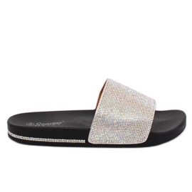 Sort BG21P Sorte hjemmesko med cubic zirconias