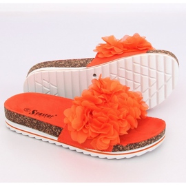 Flower power orange BG47P Orange hjemmesko