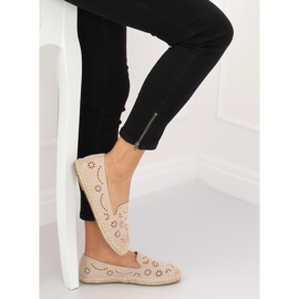 Beige openwork espadrilles 9023 Beige II-GAT