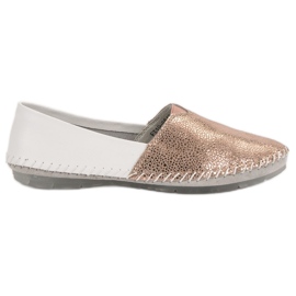 VINCEZA læder slipons hvid gul