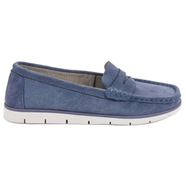 VINCEZA læder loafers blå