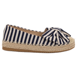 Stribet Espadrilles brun blå marine blå