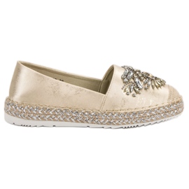 Gyldne Espadriller Med Ornamenter gylden
