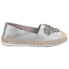 Grå Espadriller Med Ornamenter